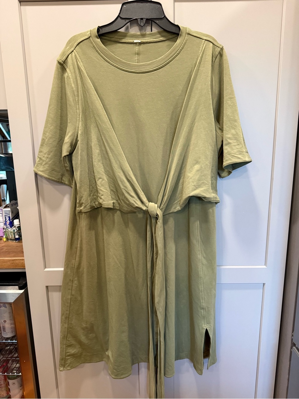 lululemon athletica Olive Green Tie-Front Midi Dress